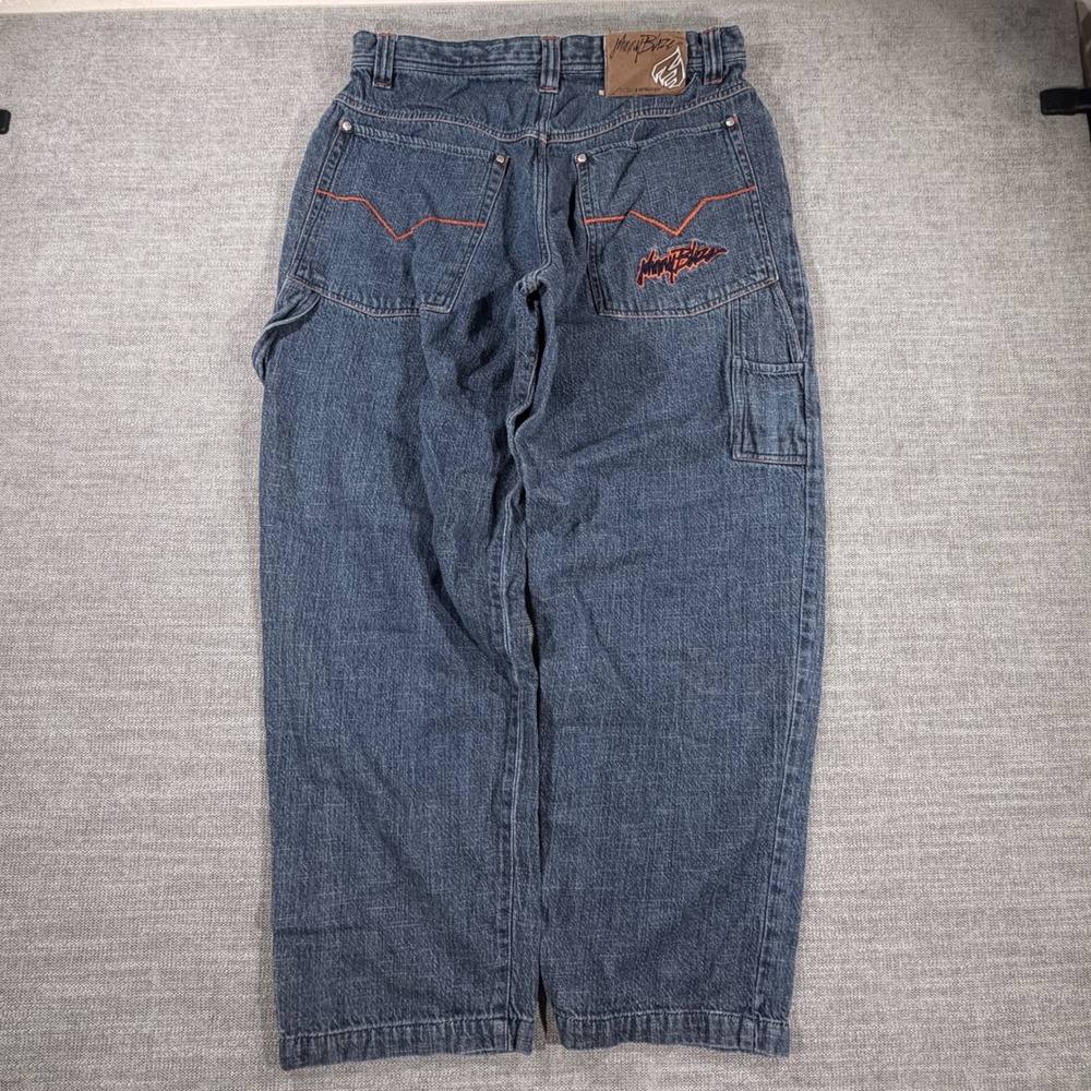 Johnny Blaze Carpenter Jeans Mens 36 Blue Excellent Baggy 90s Hip Hop Streetwear